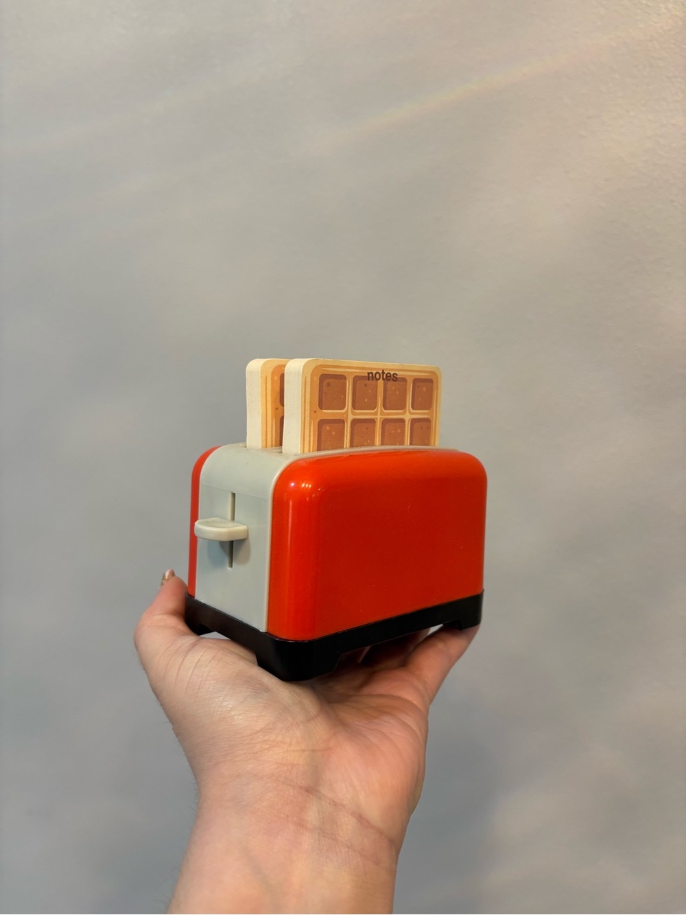 Retro Red/Orange and Cream Mini Toaster Notepad Holder